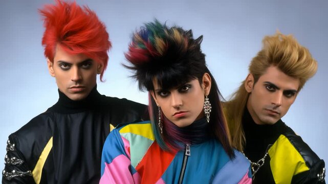 1980s new wave band portrait