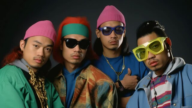 1980s rap group portrait