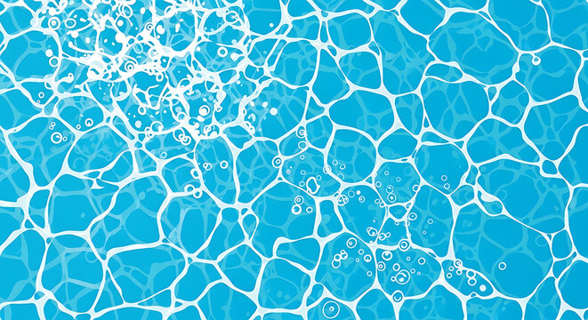 Clear blue swimming pool water texture with bright sunlight reflections creating caustic light patterns caustics sunlight reflection swimming transparent background abstract refreshing