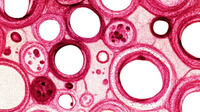 Zoomed Pharyngeal Wall Cell Texture in Bright Medical Image