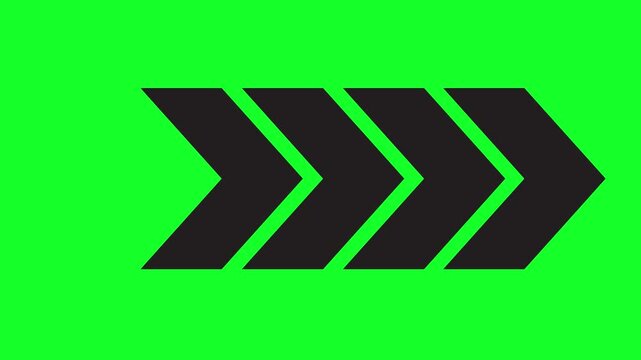 Animated Video of a Forward Moving Arrow, Animasi Green Screen Video