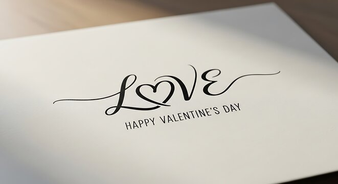 Handwritten love message on a white paper background.