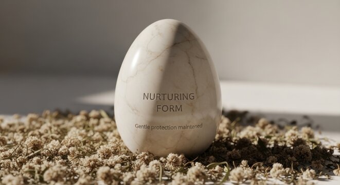 Tranquil Natural Nurturing Form Egg Stone