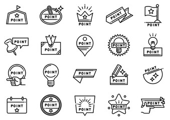 Obraz premium 重要・ポイントアイコン04 Point Icon