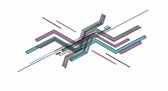 Abstract geometric lines forming a complex network pattern.