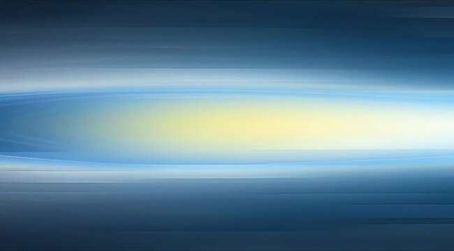 A bright yellow light streaks across a dark blue background with a white glow