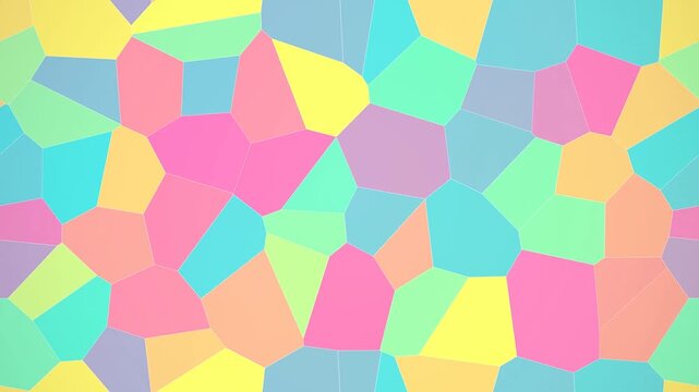 Colorful Pastel Mosaic Moving Pattern - Seamless Loop Background