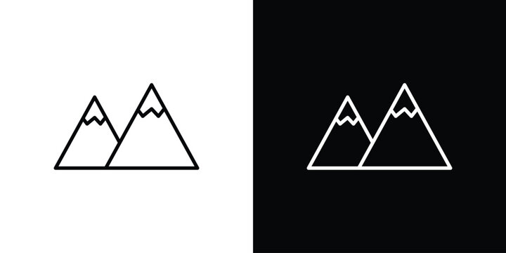 Mountain icon vector logos kit. EPS10