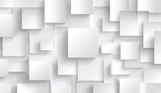 Abstract pattern of overlapping white squares