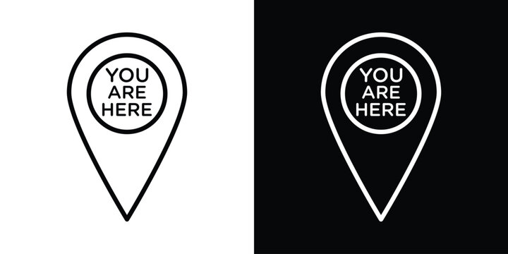 You are here pointer icon