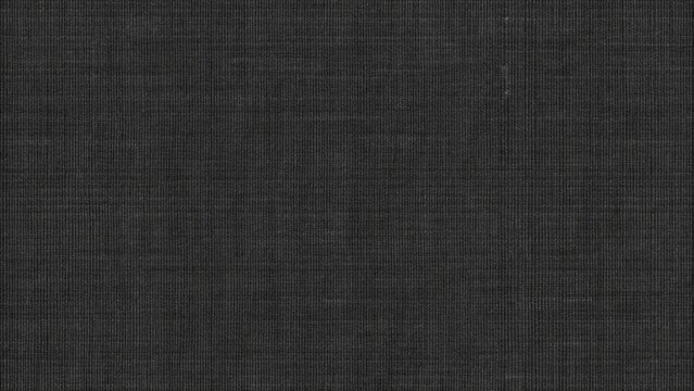 Black fabric weave seamless texture with dark canvas material, realistic textile pattern, panoramic background for design, branding and digital mockups