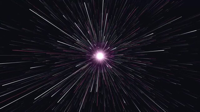 Procedural art capturing dynamic speed of light in a star field, perfect for scifi, technology, space exploration, and futuristicthemed designs.