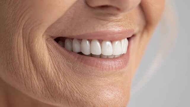 Radiant smile with bright healthy teeth showcasing happiness and confidence in a joyful moment