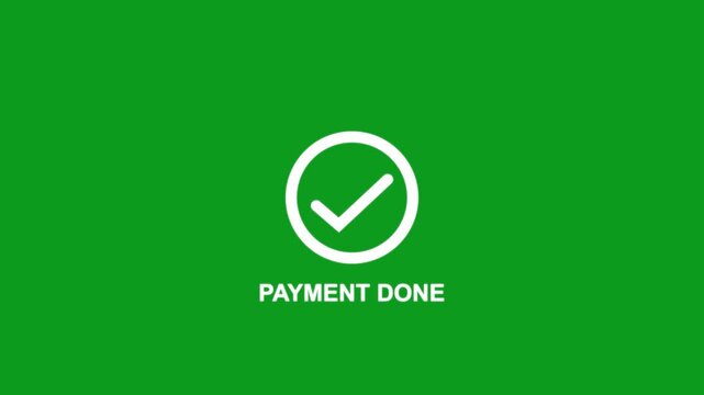 Payment done mark icon animation. Approval, success, agreement motion graphics. tick sign accepts select confirm 4k video footage. Animated circle sign symbol.