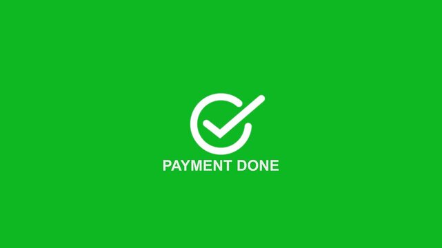 Payment done mark icon animation. Approval, success, agreement motion graphics. tick sign accepts select confirm 4k video footage. Animated circle sign symbol.