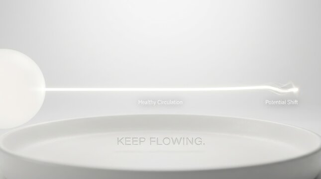 Keep flowing motivational quote on a minimalist white background