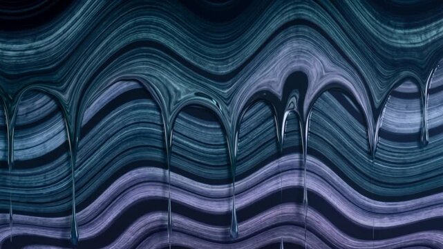 Abstract Melting Liquid Background with Slow Dripping Motion, Dark Emotional Texture