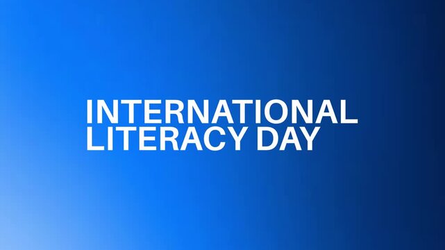 International Literacy Day Word Cloud Kinetic Typography Education Motion Graphics Green Screen 4K