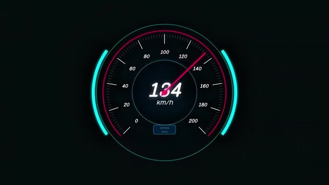 Animated speedometer motion
