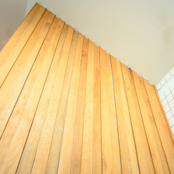 light brown wooden wall with natural wood grain texture