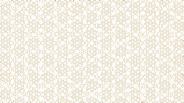 Interconnected geometric tessellation pattern with neutral beige tones