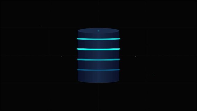 dynamic database server storage unit icon black background