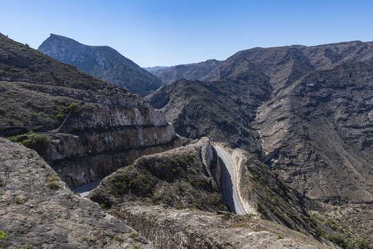Rugged mountains west of Salalah, Oman