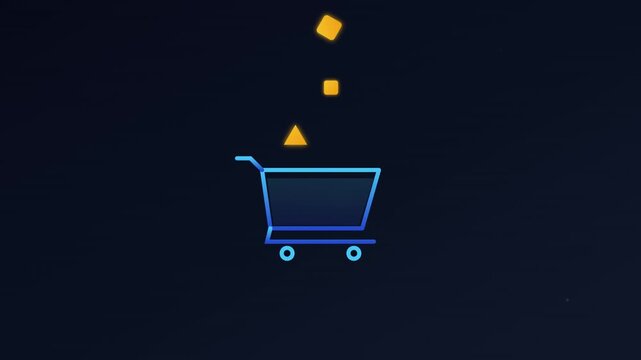 dynamic shopping cart ecommerce retail sales animation