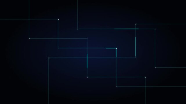 Dynamic Tech Circuit Board Data Flow Animation