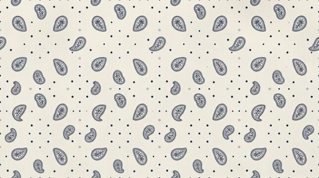 American pattern navy blue paisley and dot seamless textile background with american seamless background traditional