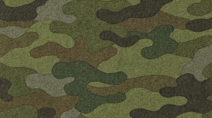 Fototapeta premium Green Camouflage Pattern Texture Background