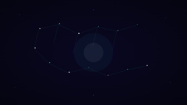 Dark astronomy background with constellation and stars
