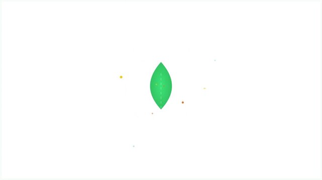 eco growth sprout leaf sustainability cycle animation