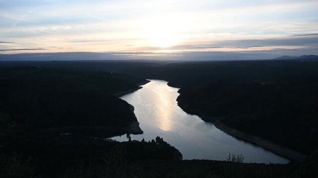 Tagus River at dusk in Monfrague
