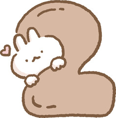 Rabbit number illustration © 연경 이