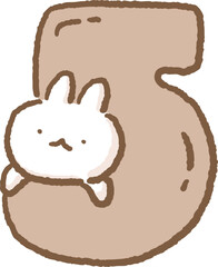 Rabbit number illustration © 연경 이
