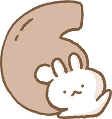 Rabbit number illustration © 연경 이