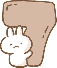 Rabbit number illustration © 연경 이
