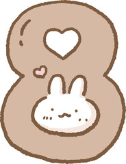 Rabbit number illustration © 연경 이