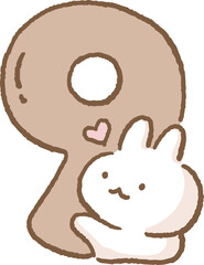 Rabbit number illustration © 연경 이
