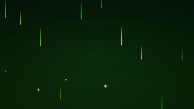 Energetic Cartoon Storm With Bright Green Water Drops
