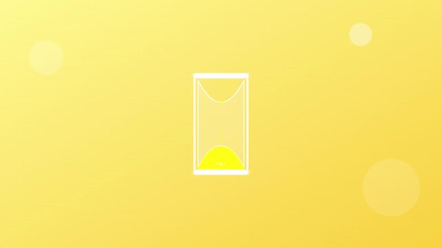 Energetic Lemon Yellow Hourglass Positive Vibe Motion