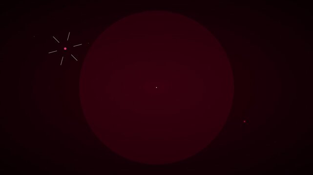 Energetic Ruby And Silver Glittering Firework Burst Effect