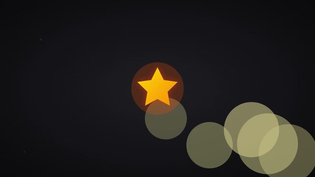 favorite star rating icon with yellow orange glow