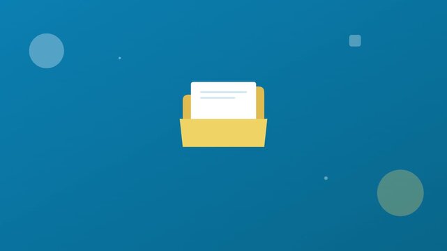File Folder Document Organization Motion Graphic Animation