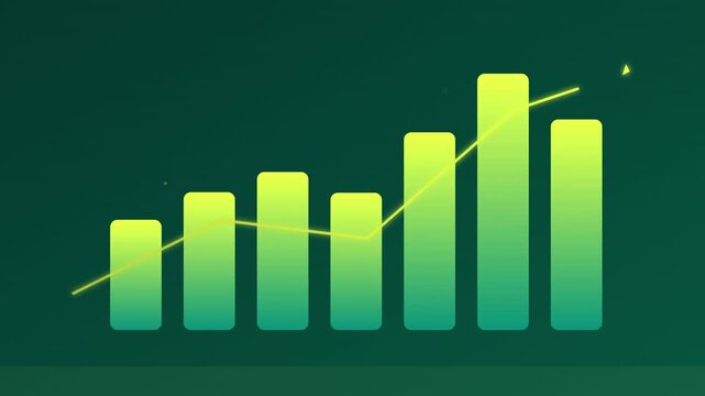financial growth chart analytics business animated icon