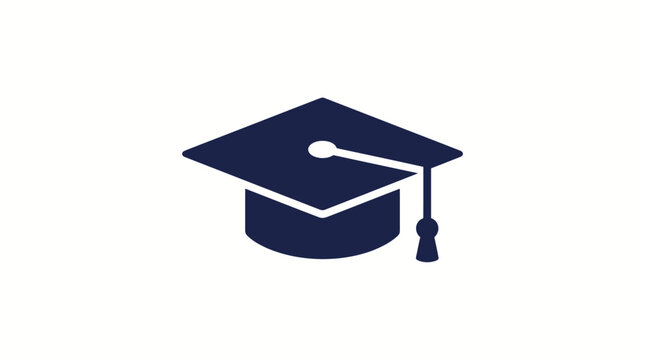 Graduation Cap Icon Academic Symbol.
