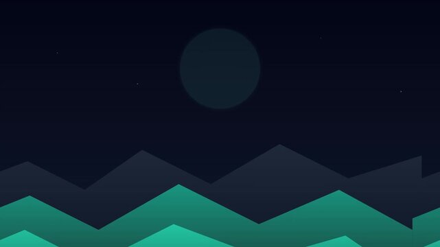 flat vector mountains parallax expansion reveal