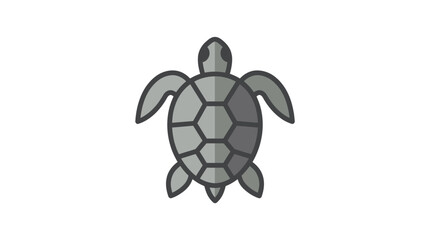 Gray turtle from above view. © Mus