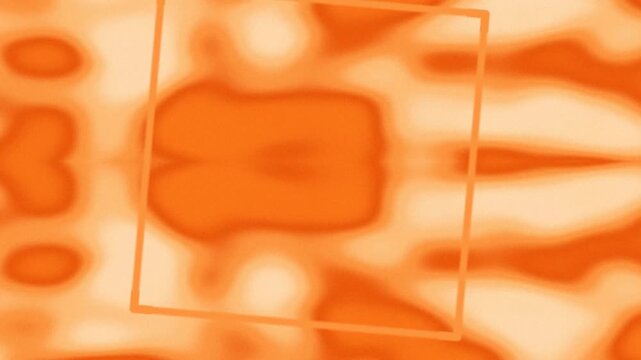 Abstract orange pattern contained in a central square frame